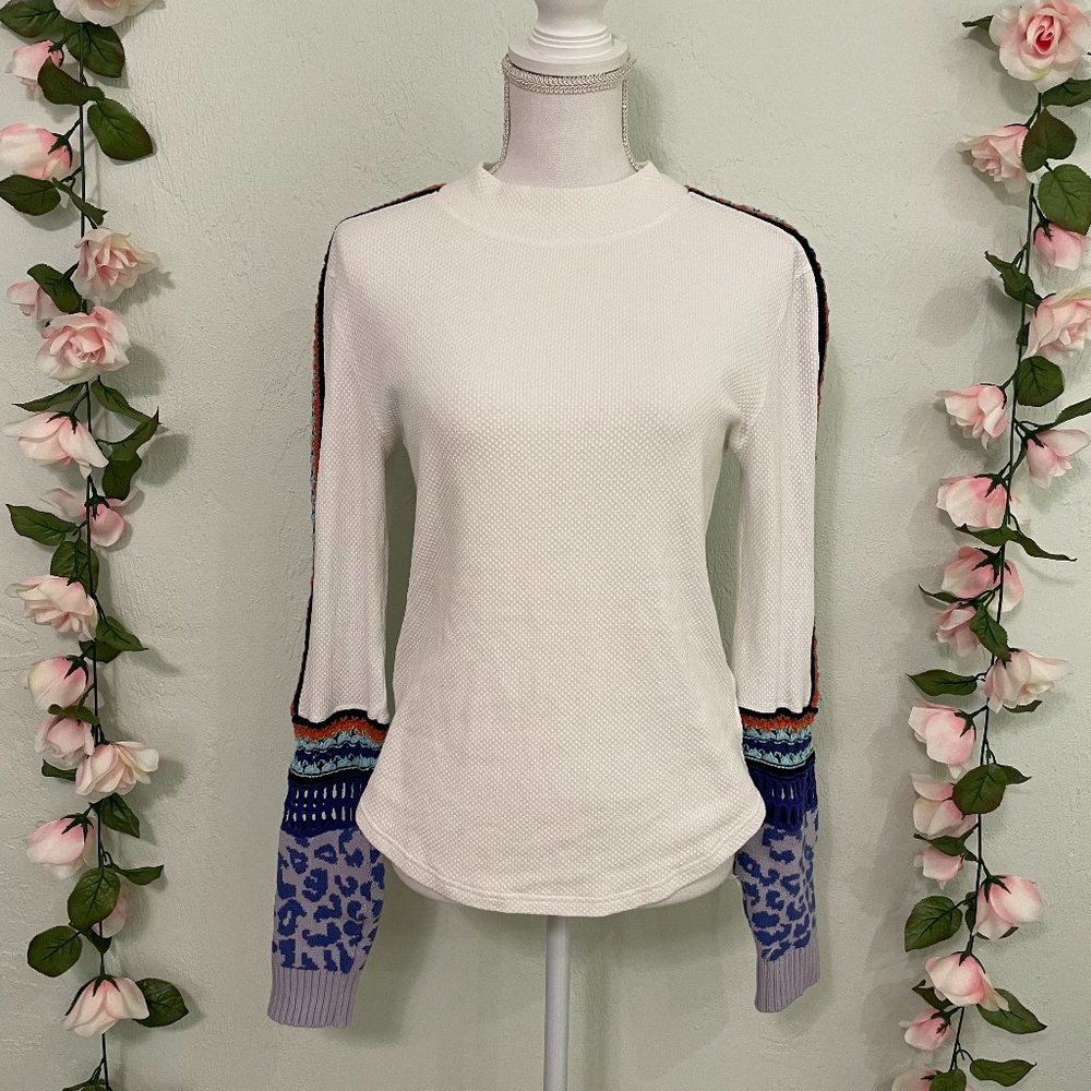 Crochet Sleeve Free People Thermal Long Sleeve Top